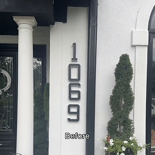 Bright Solar House Numbers