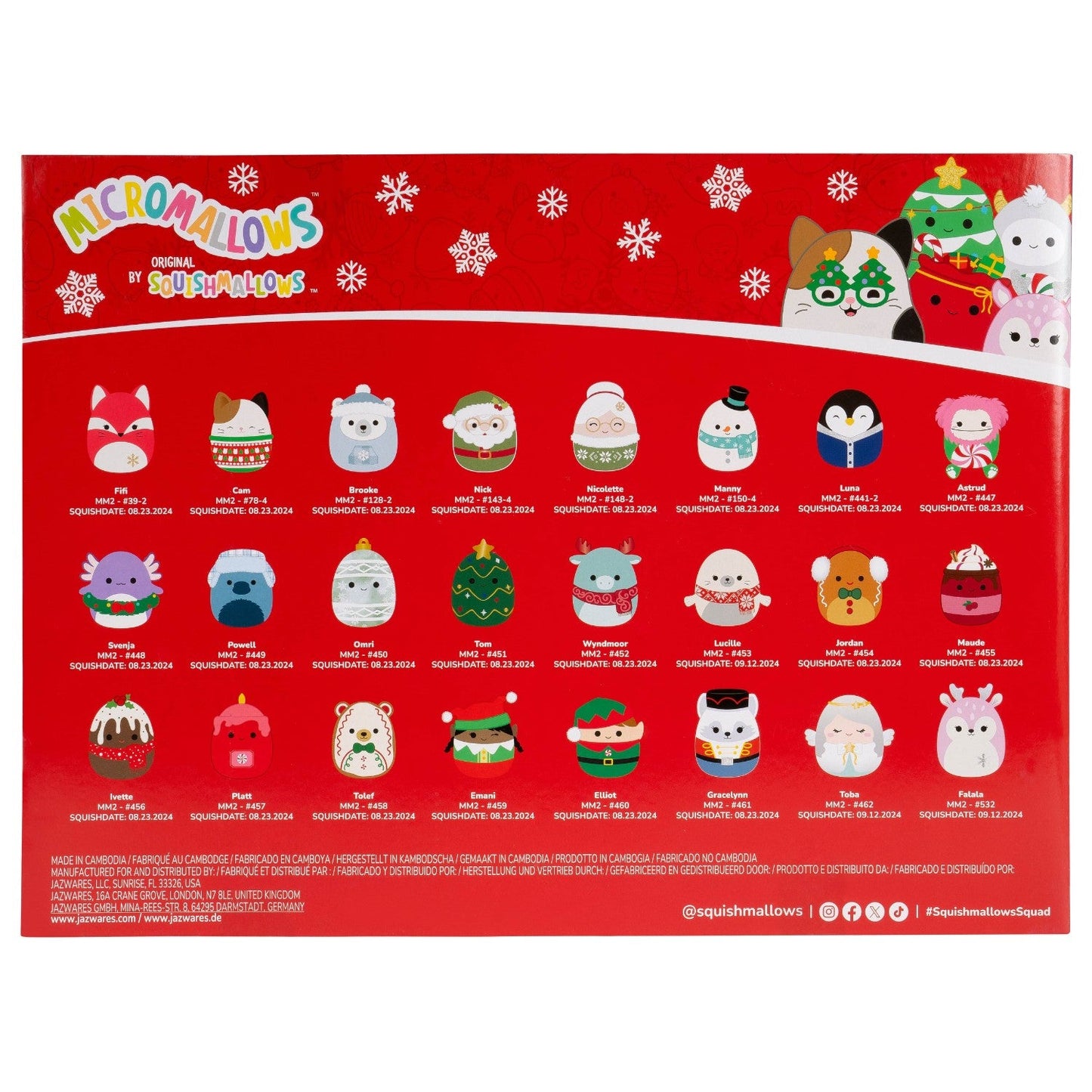 Luzelane™ Squishmallow 24 Surprise Calendar