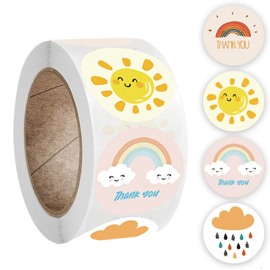 Cheerful Thank You Stickers