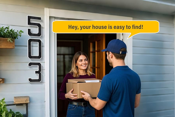 Bright Solar House Numbers