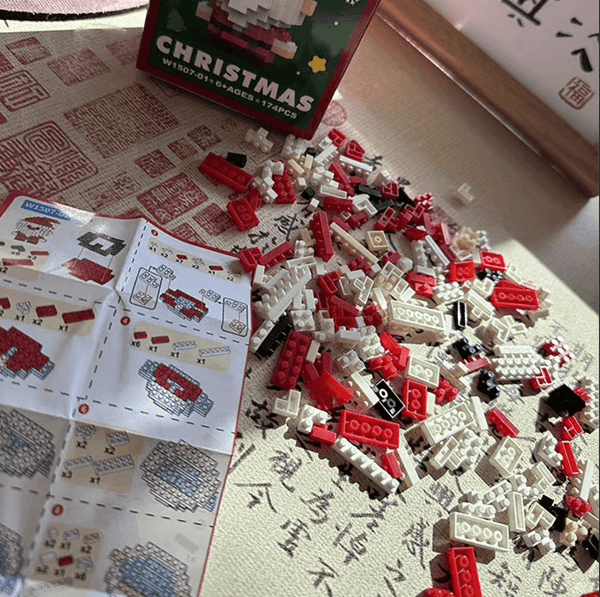 Festive Santa Building Blocks
