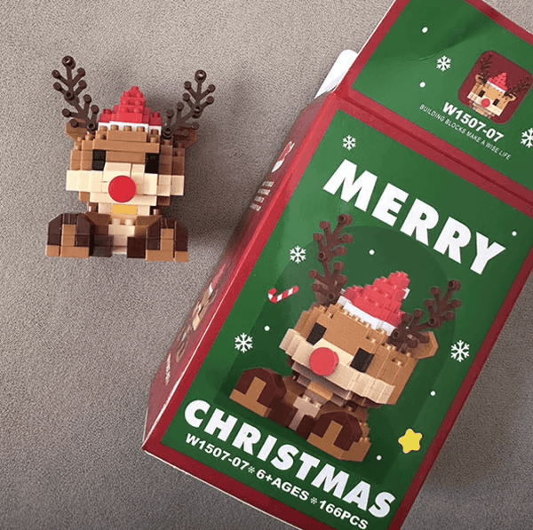 Festive Santa Building Blocks