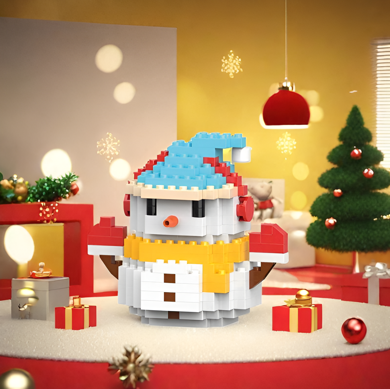 Festive Santa Building Blocks