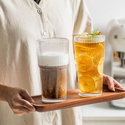 Luzelane - 20oz Elegant Ribbed Glass Tumber