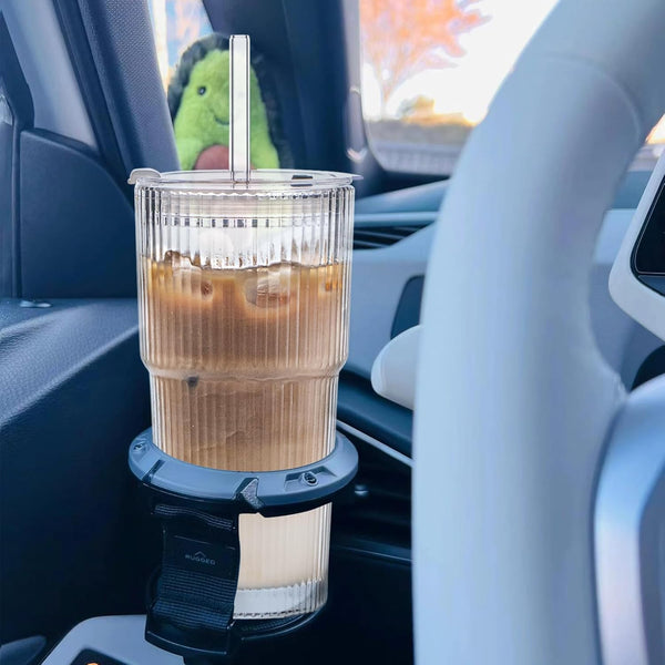 Elegant Ribbed Glass Tumbler Set
