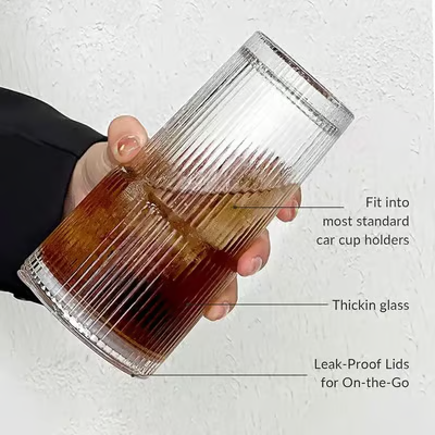 Luzelane - 20oz Elegant Ribbed Glass Tumber